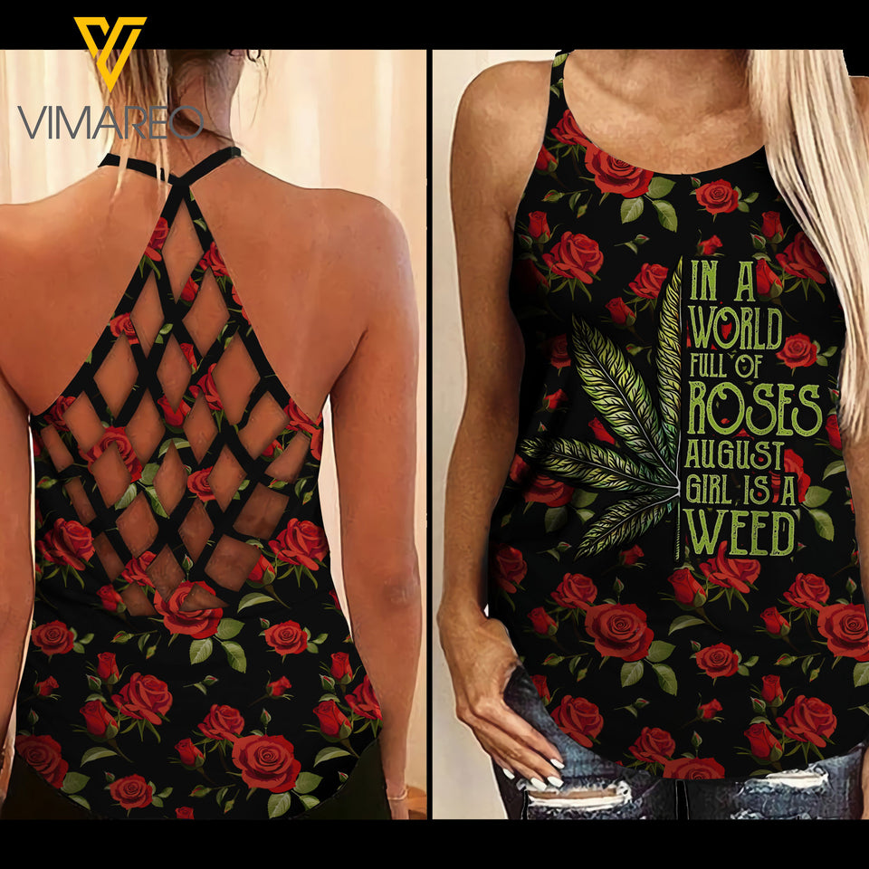 AUGUST GIRL CRISS-CROSS OPEN BACK CAMISOLE TANK TOP LC