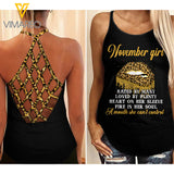 November Girl Criss-Cross Open Back Camisole Tank Top 1603NGBQ