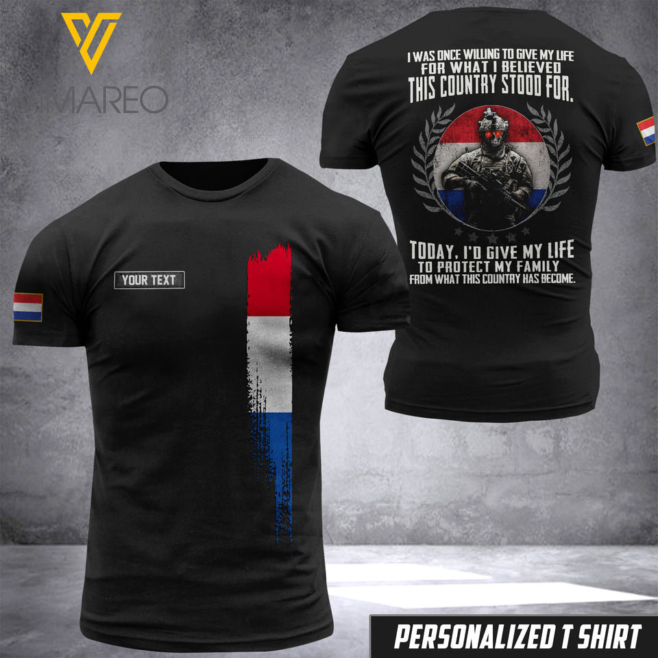 Customized Netherlands Flag 3D PRINTED TSHIRT 2204NGBVQ