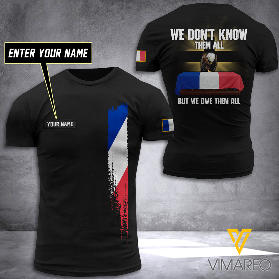 Customized France 3D PRINTED TSHIRT 0405NGBTH
