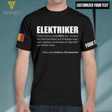 ELEKTRICKER Belgium Customized 3D PRINTED TSHIRT 3008T