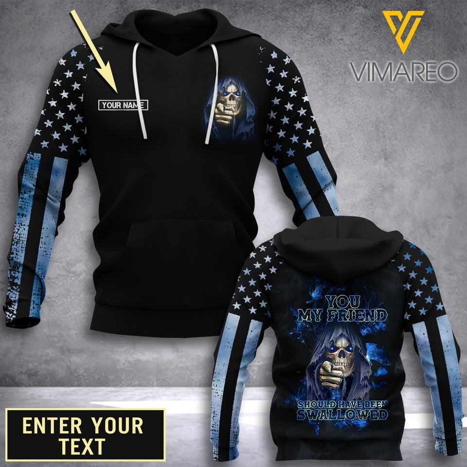 SKULL CUSTOMIZE HOODIE 3D PRINTED 2406TQ