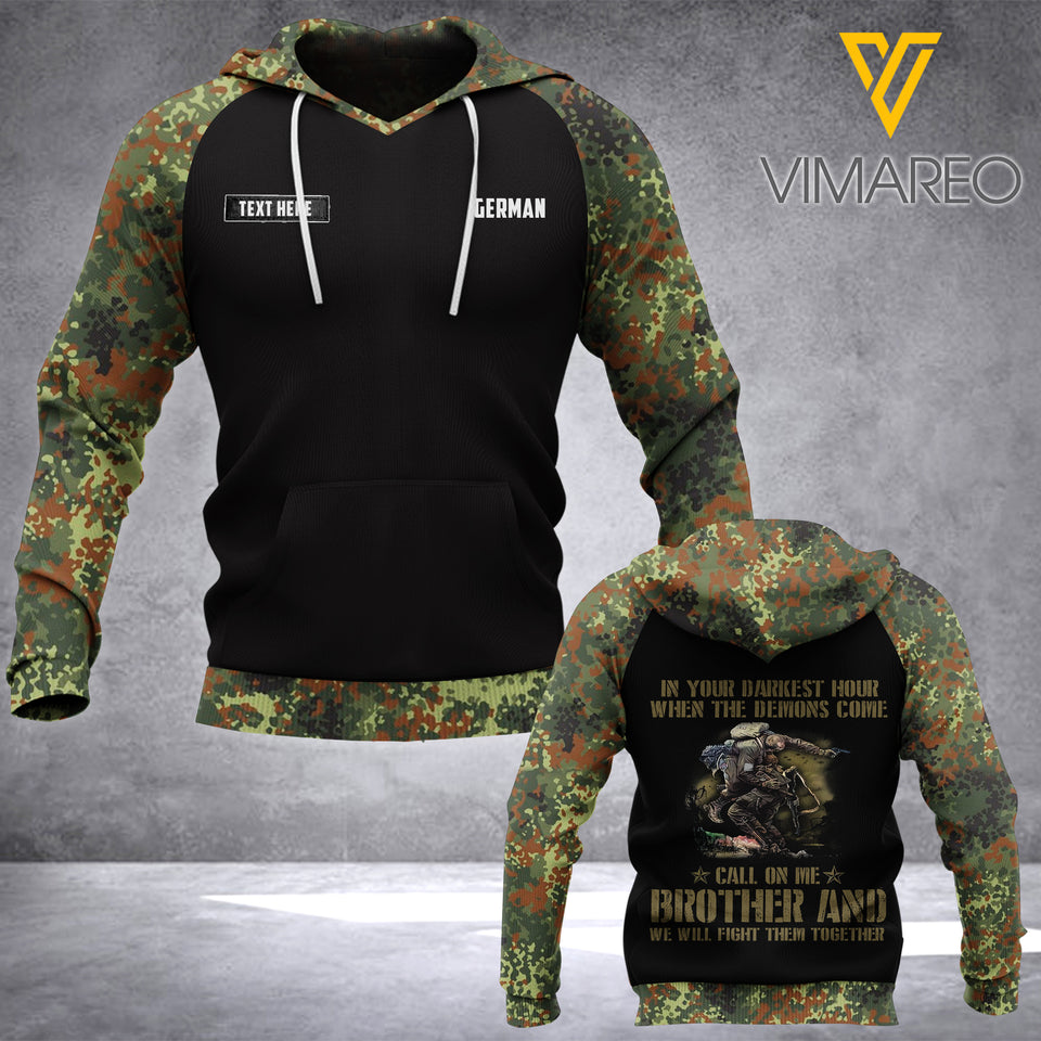 Customized German Soldier 3D Printed Shirt/Hoodie 1006N