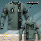 Customized Air force 3D Printed Hoodie 1607TH