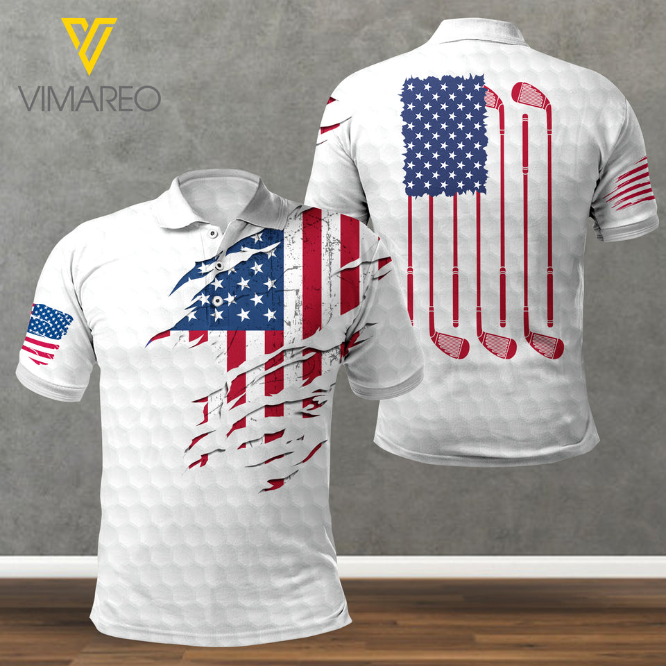 Golf POLO SHIRT 3D PRINTED 0605NGBTH