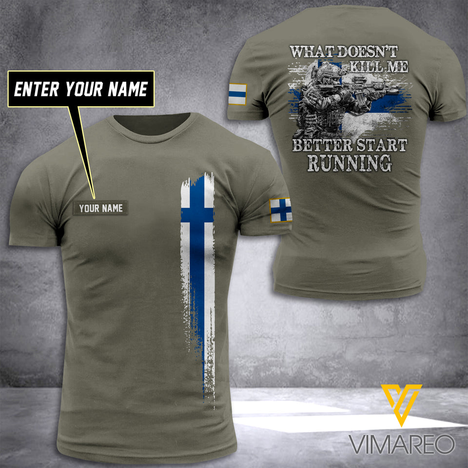 Customized Finland Flag 3D PRINTED TSHIRT 1604NGBTH