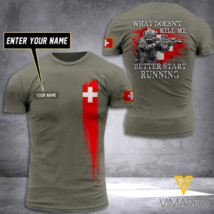 Customized Swiss Army 3D Printed TShirt 1004NGBTH