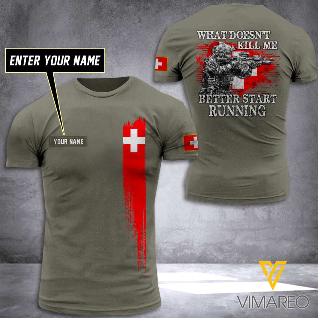 Customized Swiss Army 3D Printed TShirt 1004NGBTH