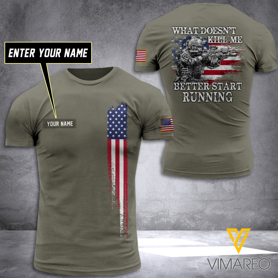 Customized USA Army 3D Printed TShirt 0904NGBTH