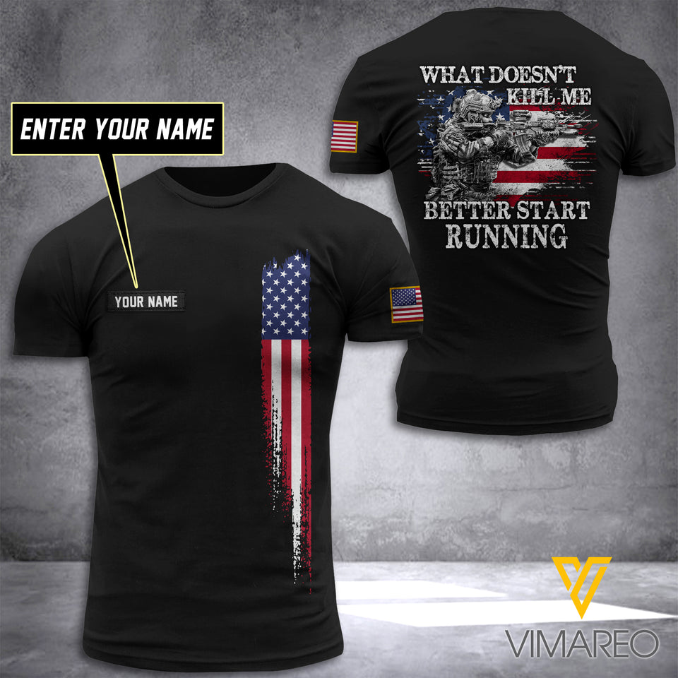 Customized USA Army 3D Printed TShirt 0904NGBTH