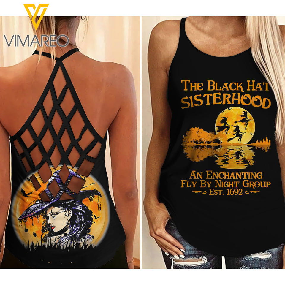 Sister hood Criss-Cross Open Back Camisole Tank Top 1409N