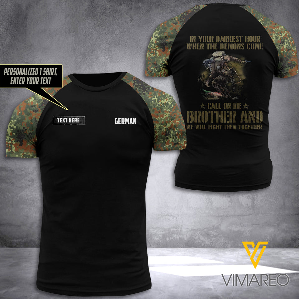 Customized German Soldier 3D Printed Shirt/Hoodie 1006N