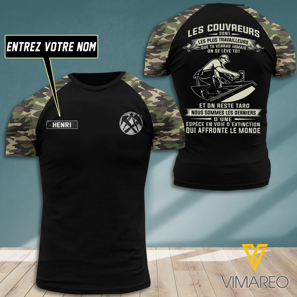 Customized Couvreur 3D PRINTED SHIRT 1307TQ