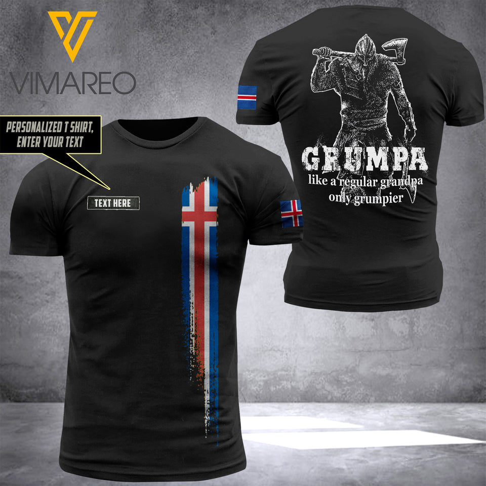 Customized Iceland Viking Flag 3D PRINTED TSHIRT 1604NGBN