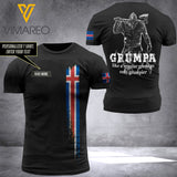 Customized Iceland Viking Flag 3D PRINTED TSHIRT 1604NGBN