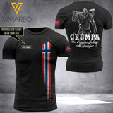 Customized Norway Viking Flag 3D PRINTED TSHIRT 1504NGBN