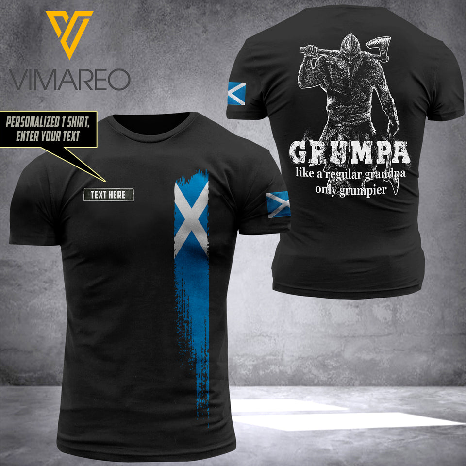 Customized Scotland Viking Flag 3D PRINTED TSHIRT 1604NGBN