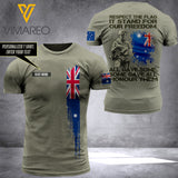 Customized Australia Army 3D Printed TShirt 0904NGBTQ
