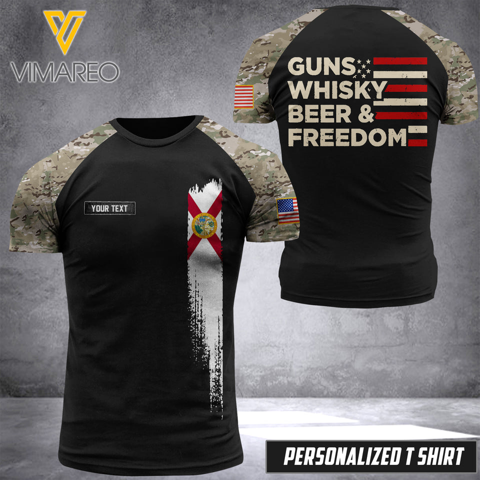 Customized Florida 3D PRINTED SHIRT 1707TQ