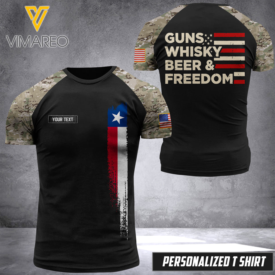 Customized Texas 3D PRINTED SHIRT 1707TQ