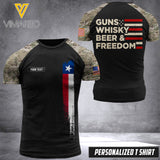 Customized Texas 3D PRINTED SHIRT 1707TQ