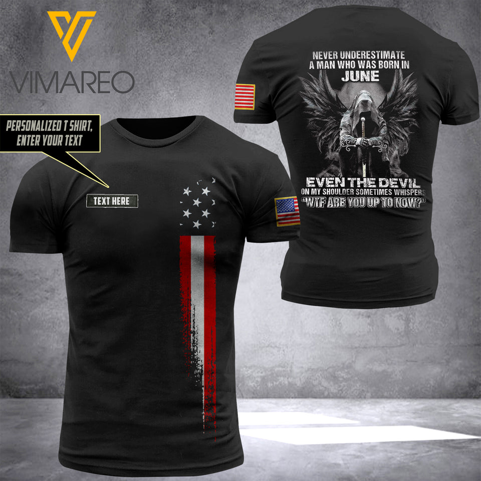 Customized June guy 3D PRINTED TSHIRT 2804NGBN
