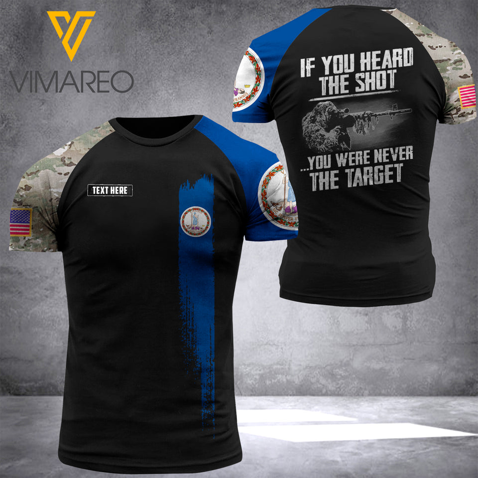 Customized Virginia Flag 3D PRINTED SHIRT 0204NGBTQ