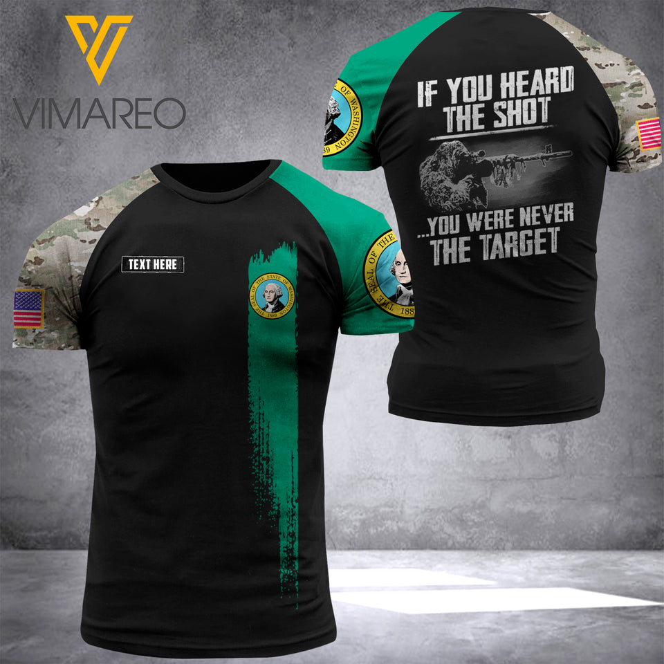 Customized Washington Flag 3D PRINTED SHIRT 0204NGBTQ