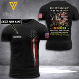 Customized Vietnam veteran Army 3D Printed TShirt/Hoodie 1404NGBTH