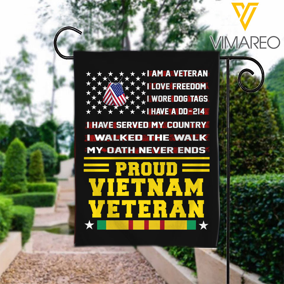 Vietnam veteran Flag garden 1907N