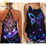 July Girl Tatoo Criss-Cross Open Back Camisole Tank Top 1806TQ