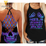 APRIL GUY Criss-Cross Open Back Camisole Tank Top  VMYY