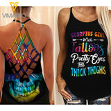 Scorpius Girls With Tatoos Criss-Cross Open Back Camisole Tank Top/ Legging VMYY