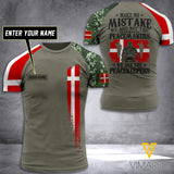 Customized Denmark Soldier 3D Printed Shirt EZT2304