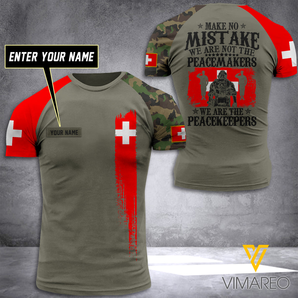 Customized Swiss Soldier 3D Printed Shirt EZT2304