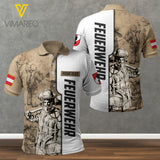 Austria Firefighter POLO SHIRT 3D PRINTED MAY-DT14