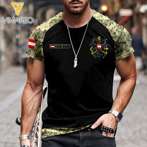 PERSONALIZED AUSTRIA ARMY TSHIRT PRINTED MAY-QH13
