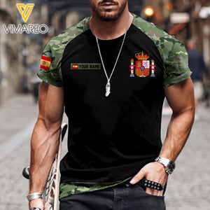 PERSONALIZED SPANISH ARMY TSHIRT PRINTED MAY-QH13