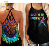 SOFTBALL BASEBALL Criss-Cross Open Back Camisole Tank Top TMT