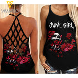 JUNE GIRL SKULL Criss-Cross Open Back Camisole Tank Top TMTL64