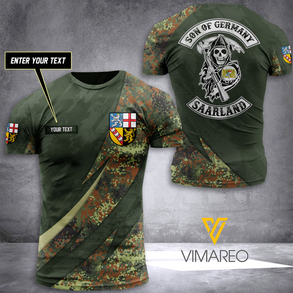 Saarland CAMO CUSTOMIZE T SHIRT 3D PRINTED TL196