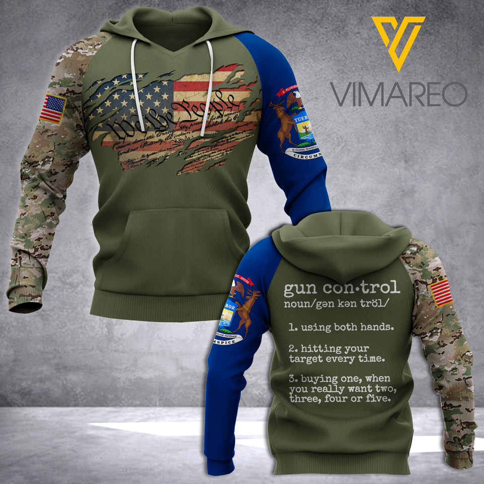 michigan T SHIRT/HOODIE 3D PRINTED TL113 UNDER GUNN
