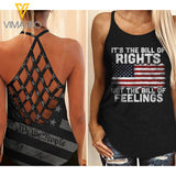 WE THE PEOPLE Criss-Cross Open Back Camisole Tank Top TMTL RIGHTS