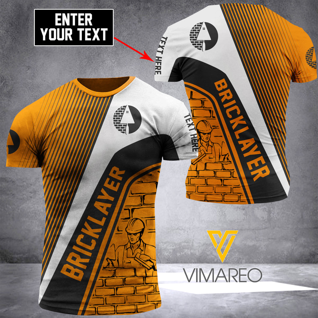 bricklayer CUSTOMIZE T SHIRT 3D PRINTED TL23