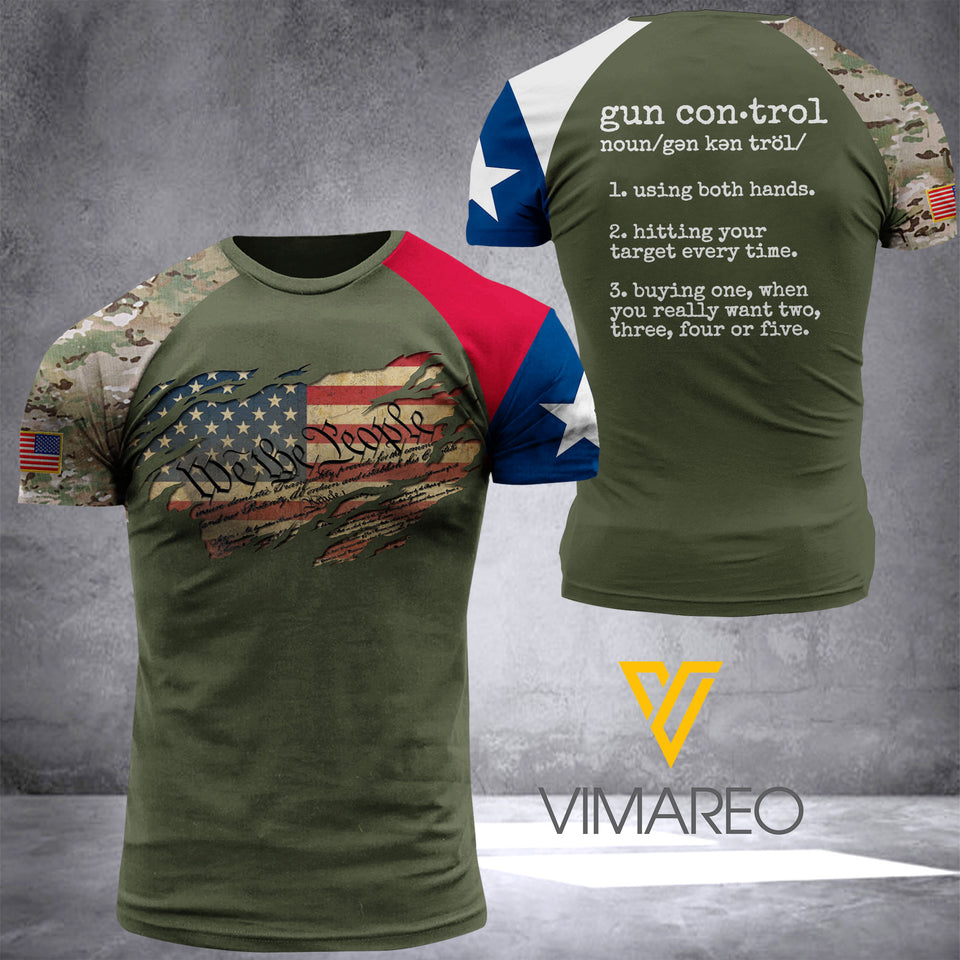 TEXAS T SHIRT 3D PRINTED TL113 UNDER GUNN