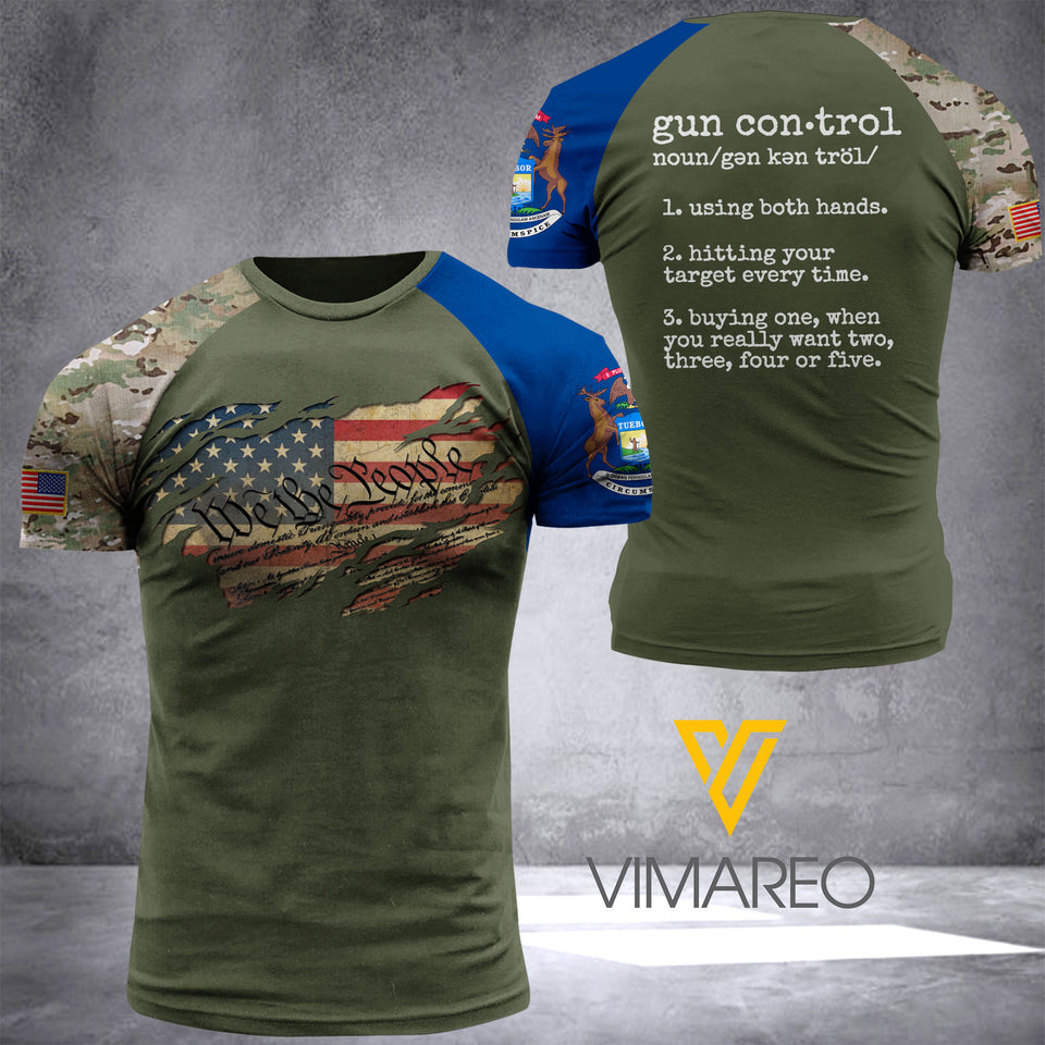michigan T SHIRT/HOODIE 3D PRINTED TL113 UNDER GUNN