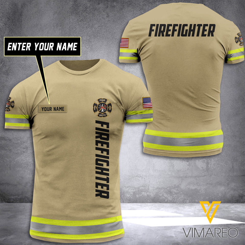 FIREFIGHTER CUSTOMIZE T SHIRT 3D PRINTED TMT