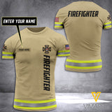 FIREFIGHTER CUSTOMIZE T SHIRT 3D PRINTED TMT