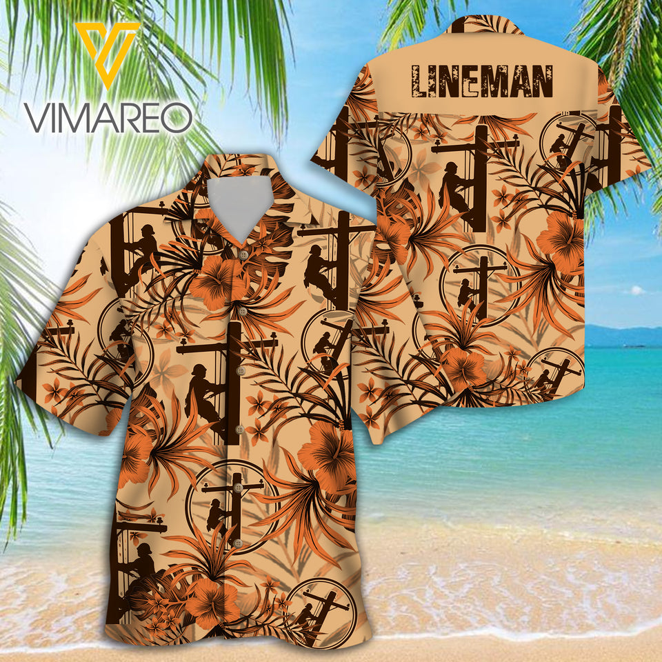 Lineman 3D Printed Mens Shirt 714