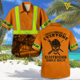 Electrician 3D Printed Mens Shirt SMILE BACK